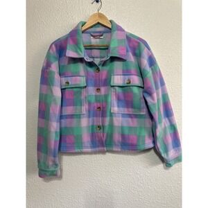 O'Neill Fleece Plaid Shirt Jacket, Womens Size Small, Button Up, Cozy